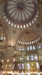 Fototapeta na wymiar Sultan Ahmed Mosque indoor