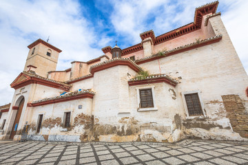 Iglesia de San Nicolas is located in the historic district of Albaicin of Granada in Andalusia, Spain and is popular for the Mirador de San Nicolas with a spectacular view of Alhambra de Granada.