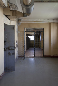 Inside of an abandoned prison