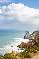 Cabo da Roca cliffs, Portugal. The westernmost point of Europe.