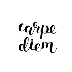 Carpe diem. Seize the day. Brush lettering.