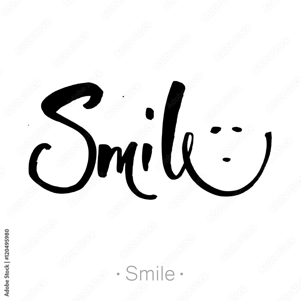 Wall mural smile_lettering_design - Wall murals