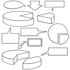 vector set of pie chart