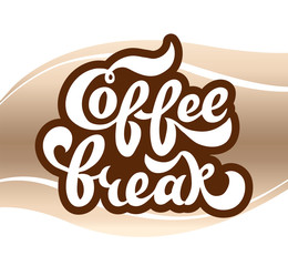 Coffee break - handwritten lettering for restaurant, cafe menu, shop.