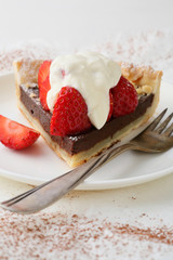 Tart with chocolate filling