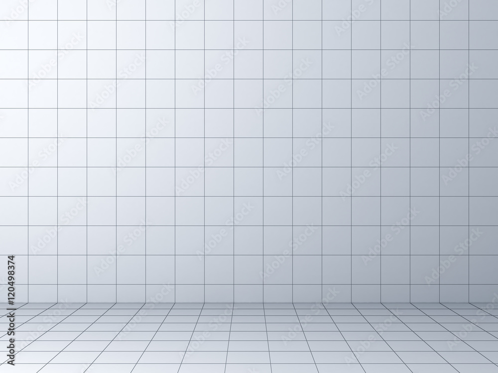 Aufkleber Perspective grid background 3D rendering