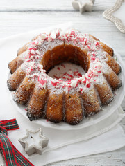 Christmas cake with decorations