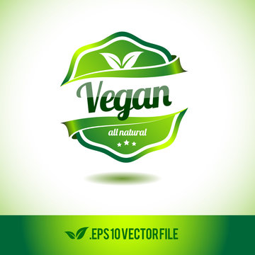 Vegan badge label seal