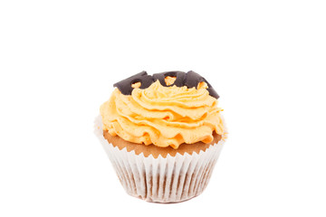 Halloween cupcake with colored decorations