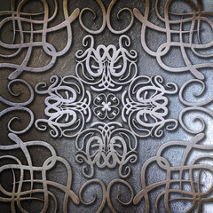 floral metal plate background