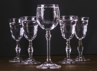 Alcohol set with background