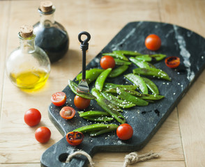 Homemade sauteed sugar snap peas