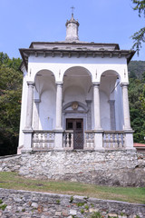 The sanctuary of Ghiffa on Italy