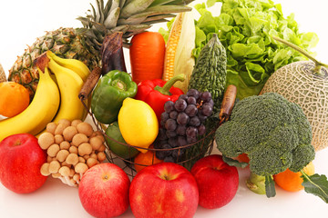 新鮮な野菜と果物