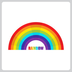 Rainbow icon in a flat design. Vector illustration EPS10