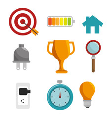 icon efficient management design isolated vector illustration eps 10
