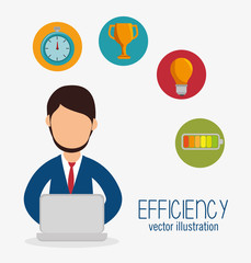 icon efficient management design isolated vector illustration eps 10