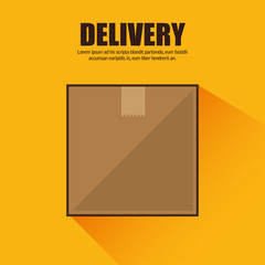 cardboard box cargo shipping design isolated vector illustration eps 10