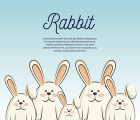 cartoon icon rabbit design isolated vector illustration eps 10