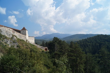 Fototapeta na wymiar Citadel of Rasnov, Brasov,Transylvania, Romania