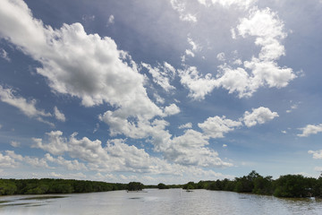 river and blue sky