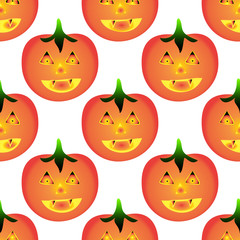 Pumpkins pattern halloween background vector template