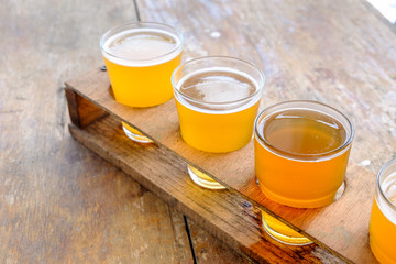 Craft beer in the glass