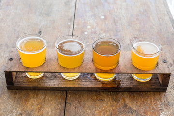 Craft beer in the glass