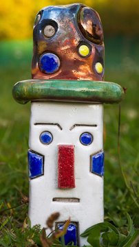 Payaso con Ceramica Raku 