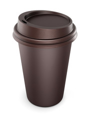 Mock up for your design disposable cups for coffee with lid on w