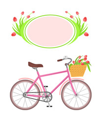 Bicycle and frame flowers
