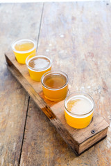 Craft beer in the glass