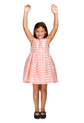 Naklejka premium Happy laughing girl portrait isolated