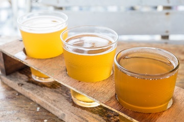 Craft beer in the glass