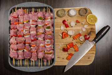 Skewers and a knife