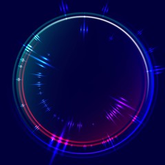 Abstract background with glowing circle frame.