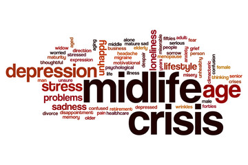 Midlife crisis word cloud