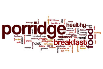 Fototapeta premium Porridge word cloud