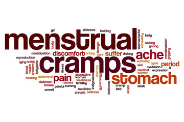 Obraz premium Menstrual cramps word cloud