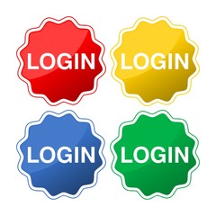 Login buttons isolated