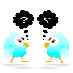 Cute blue bird cartoon