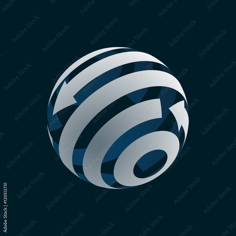 Wall mural Abstract Globe Logo Element.