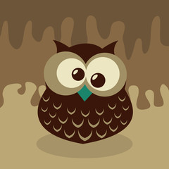 Vector Retro Owl Illustration