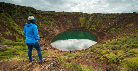 Kerid, Volcanic crater, south Iceland © forcdan