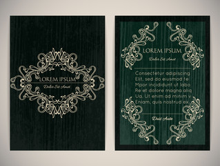 Cover design with ornamental frame. Retro style. Brochure, flyer, invitation or certificate. Size a4. Vector illustration, eps10.