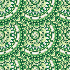 Ornate floral seamless texture, endless pattern with vintage mandala elements.