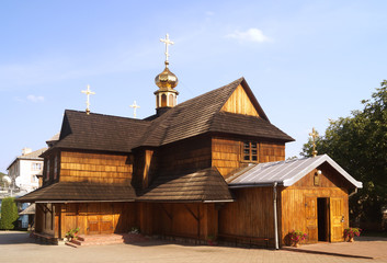 Fototapeta na wymiar Medieval orthodox wooden church