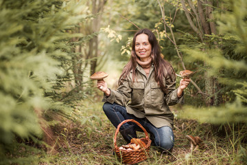 To picking mushrooms.