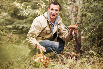 To picking mushrooms.