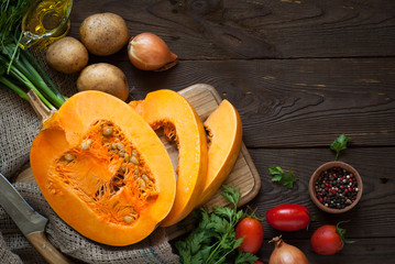 Autumn food background